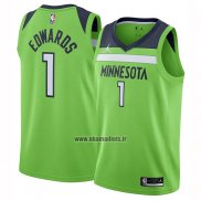 Maillot Minnesota Timberwolves Anthony Edwards Towns NO 1 Statement 2020-21 Vert