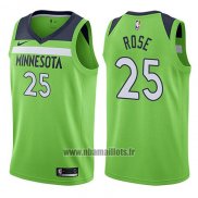Maillot Minnesota Timberwolves Derrick Rose No 25 Statement 2017-18 Vert
