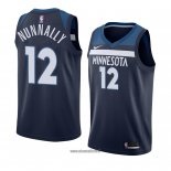 Maillot Minnesota Timberwolves James Nunnally No 12 Icon 2018 Bleu