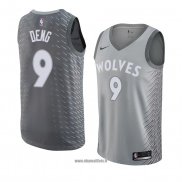 Maillot Minnesota Timberwolves Luol Deng No 9 Ville 2018 Gris