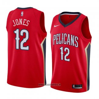 Maillot New Orleans Pelicans Jalen Jones No 12 Statement 2018 Rouge