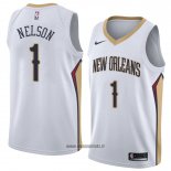 Maillot New Orleans Pelicans Jameer Nelson No 1 Association 2018 Blanc