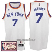 Maillot New York Knicks Carmelo Anthony No 7 Retro Blanc