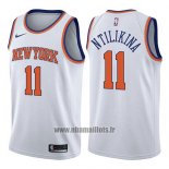 Maillot New York Knicks Frank Ntilikina No 11 Association 2017-18 Blanc