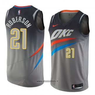 Maillot Oklahoma City Thunder Andre Roberson No 21 Ville 2018 Gris