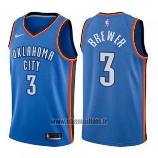 Maillot Oklahoma City Thunder Corey Brewer No 3 Icon 2017-18 Bleu