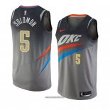 Maillot Oklahoma City Thunder Richard Solomon No 5 Ville 2018 Gris