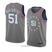 Maillot Philadelphia 76ers Boban Marjanovic No 51 Ville 2018-19 Gris