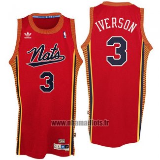 Maillot Philadelphia 76ers Nata Allen Iverson No 3 Retro Rouge