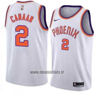 Maillot Phoenix Suns Isaiah Canaan No 2 Hardwood Classic 2018 Blanc