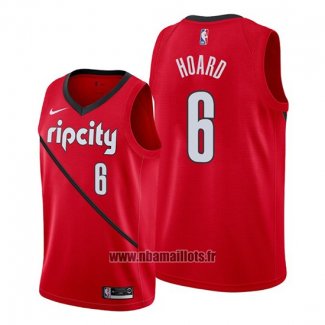 Maillot Portland Trail Blazers Jaylen Hoard No 6 Earned Rouge