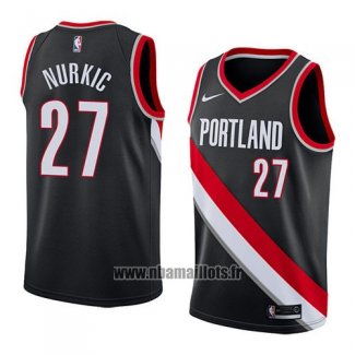 Maillot Portland Trail Blazers Jusuf Nurkic No 27 Icon 2018 Noir