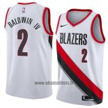 Maillot Portland Trail Blazers Wade Baldwin Iv No 2 Association 2018 Blanc