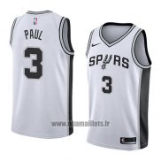 Maillot San Antonio Spurs Brandon Paul No 3 Association 2018 Blanc