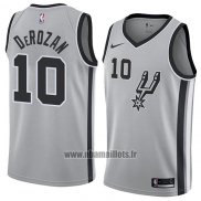 Maillot San Antonio Spurs Demar Derozan No 10 Statement 2018 Gris