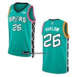 Maillot San Antonio Spurs Dominick Barlow NO 26 Ville 2022-23 Vert