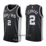 Maillot San Antonio Spurs Kawhi Leonard No 2 Icon 2017-18 Noir