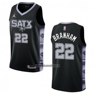 Maillot San Antonio Spurs Malaki Branham NO 22 Statement 2022-23 Noir