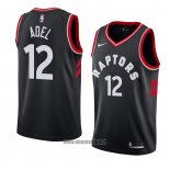 Maillot Tornto Raptors Deng Adel No 12 Statement 2018 Noir