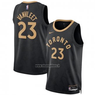 Maillot Tornto Raptors Fred Vanvleet NO 23 Ville 2022-23 Noir