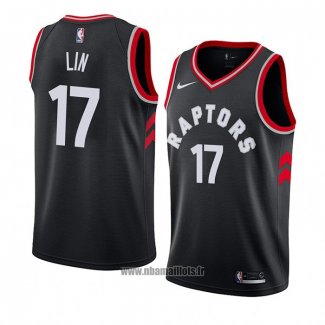 Maillot Tornto Raptors Jeremy Lin No 17 Statement 2018 Noir