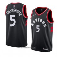 Maillot Tornto Raptors Kyle Collinsworth No 5 Statement 2018 Noir