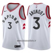 Maillot Tornto Raptors Og Anunoby No 3 Association 2017-18 Blanc