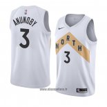 Maillot Tornto Raptors Og Anunoby No 3 Ville 2018 Blanc