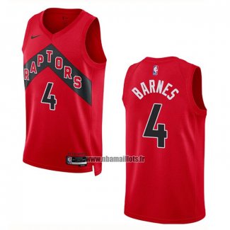 Maillot Tornto Raptors Scottie Barnes NO 4 Icon 2022-23 Rouge