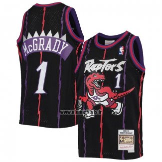 Maillot Tornto Raptors Tracy McGrady NO 1 Mitchell & Ness 1998-99 Noir