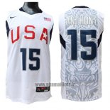 Maillot USA 2008 Anthony No 15 Blanc