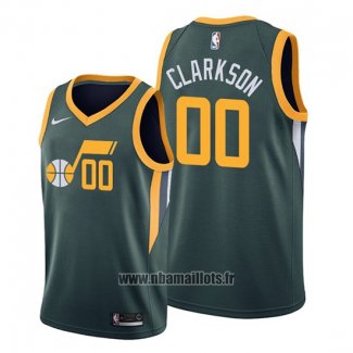 Maillot Utah Jazz Jordan Clarkson No 00 Earned Edition Vert