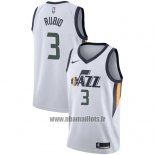 Maillot Utah Jazz Ricky Rubio No 3 Association 2017-18 Blanc