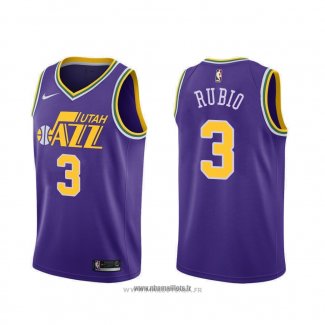 Maillot Utah Jazz Ricky Rubio No 3 Classic 2018-19 Volet