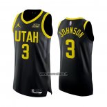 Maillot Utah Jazz Stanley Johnson NO 3 Statement Authentique 2022-23 Noir