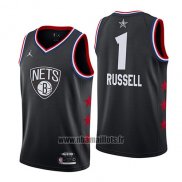 Maillot All Star 2019 Brooklyn Nets Dangelo Russell No 1 Noir