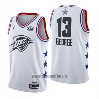 Maillot All Star 2019 Oklahoma City Thunder Paul George No 13 Blanc