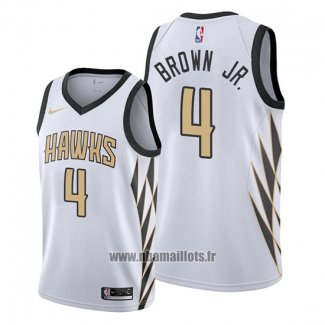 Maillot Atlanta Hawks Charlie Brown Jr. No 4 Ville Blanc