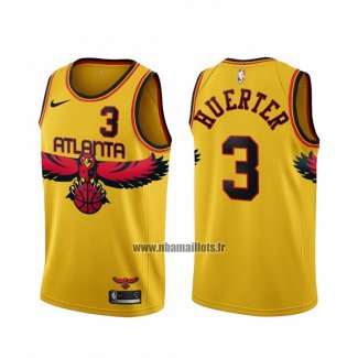 Maillot Atlanta Hawks Kevin Huerter NO 3 Ville 2021-22 Jaune