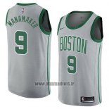 Maillot Boston Celtics Brad Wanamaker No 9 Ville 2018 Gris