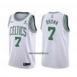 Maillot Boston Celtics Jaylen Brown NO 7 Association 2021-22 Blanc