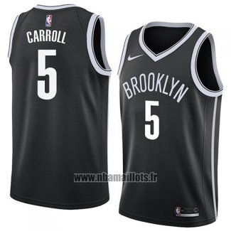 Maillot Brooklyn Nets Demarre Carroll No 5 Icon 2018 Noir