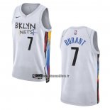 Maillot Brooklyn Nets Kevin Durant NO 7 Ville 2022-23 Blanc