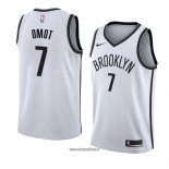 Maillot Brooklyn Nets Nuni Omot No 7 Association 2018 Blanc