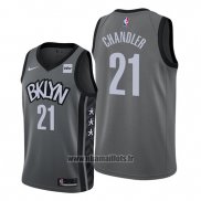 Maillot Brooklyn Nets Wilson Chandler No 21 Statement Edition Gris