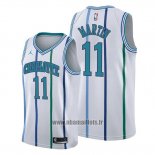 Maillot Charlotte Hornets Cody Martin No 11 Hardwood Classics Blanc