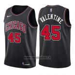 Maillot Chicago Bulls Denzel Valentine No 45 Statement 2017-18 Noir