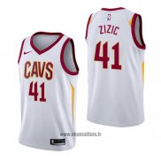 Maillot Cleveland Cavaliers Ante Zizic NO 41 Association Blanc