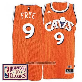 Maillot Cleveland Cavaliers Channing Frye No 9 Retro Orange