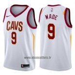Maillot Cleveland Cavaliers Dwyane Wade No 9 2017-18 Blanc